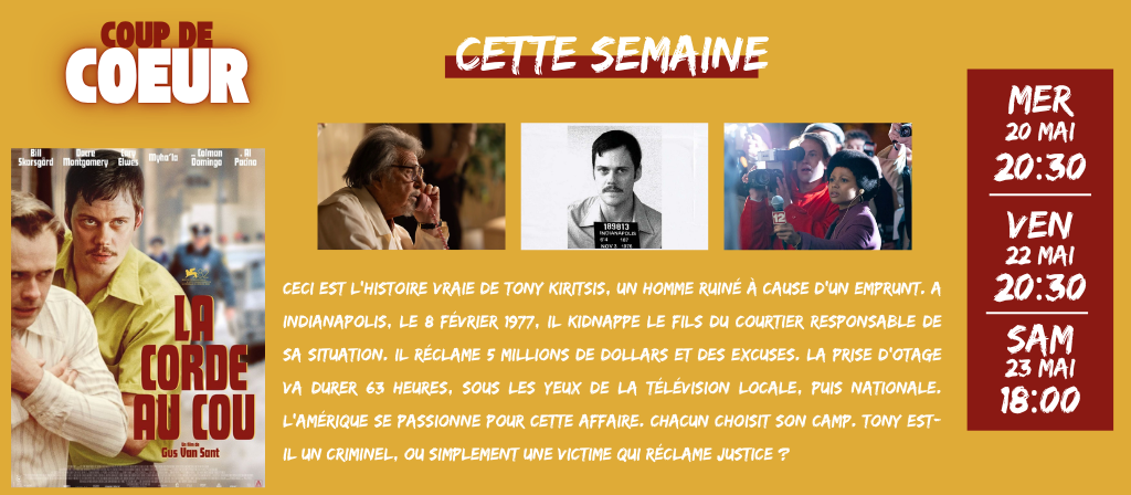actualité coup de coeur semaine 20 mai - la corde au cou