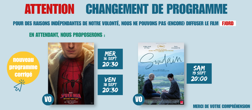 actualité changement de programme