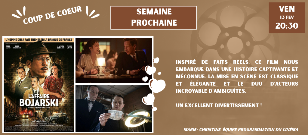 actualité COUP DE COEUR - L'AFFAIRE BOJARSKI